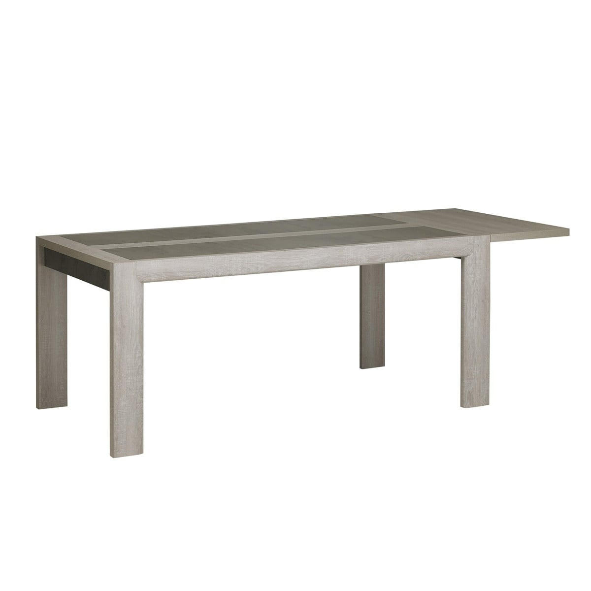 RECHTECKIGER Esstisch für 10 Personen mit Verlängerung - Französische Herstellung - 90/180/77 cm - Eichefarben, Holzwerkstoff (90/180/77cm) - Calicosy