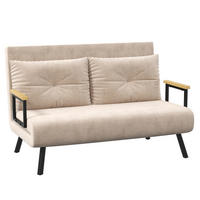 SCHLAFSESSEL Polyester mit 5-fach verstellbarer Rückenlehne, Bettfunktion 102/73/81 cm Beige - Beige, Textil (73/81/102cm) - Redom