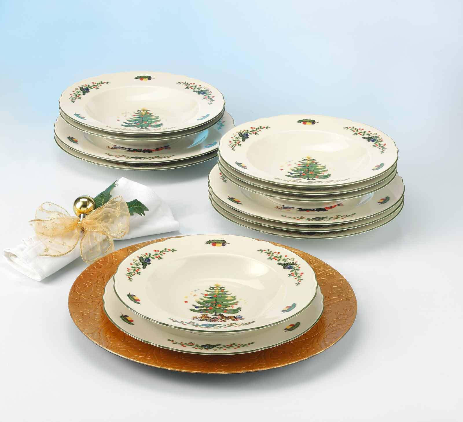 TAFELSERVICE Marieluise Weihnachten bunt 12er Set - Multicolor, Keramik (1/1/1cm) - Seltmann Weiden