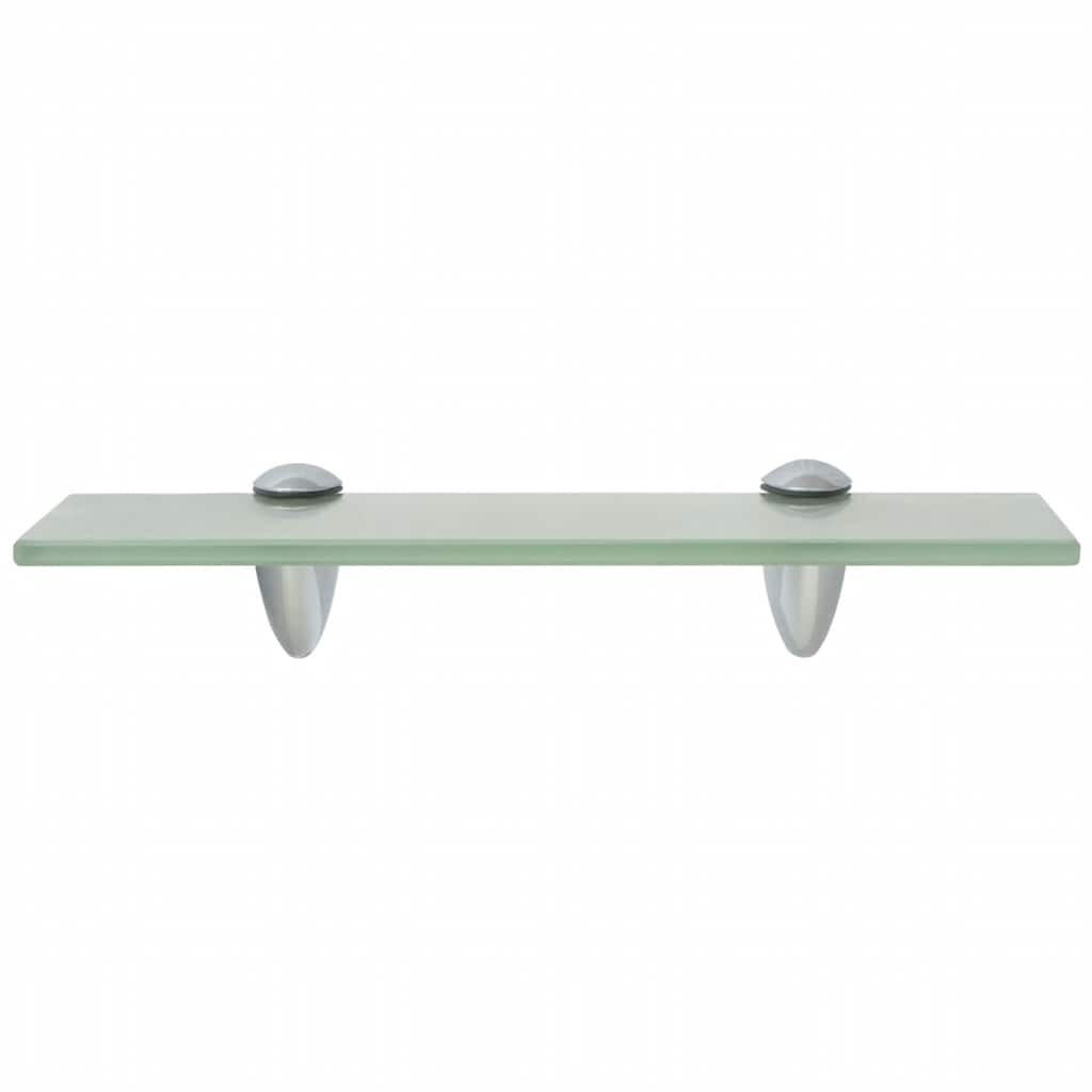 WANDBOARD mit Zink-Legierung Halterungen 30/10/0,8 cm aus Glas Weiß - Weiß, Glas (30/0.8/10cm) - vidaXL