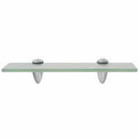 WANDBOARD mit Zink-Legierung Halterungen 30/10/0,8 cm aus Glas Weiß - Weiß, Glas (30/0.8/10cm) - vidaXL