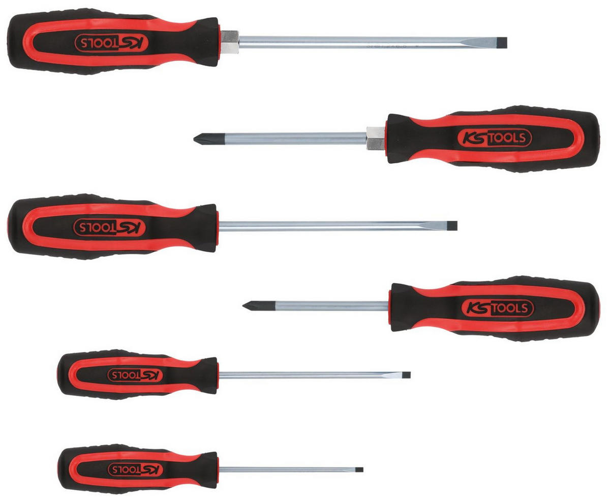 ERGOTORQUEPLUS SCHRAUBENDREHER-SATZ, 6-TLG SCHLITZ, PH - Multicolor, Kunststoff/Metall (14/31cm) - KS Tools