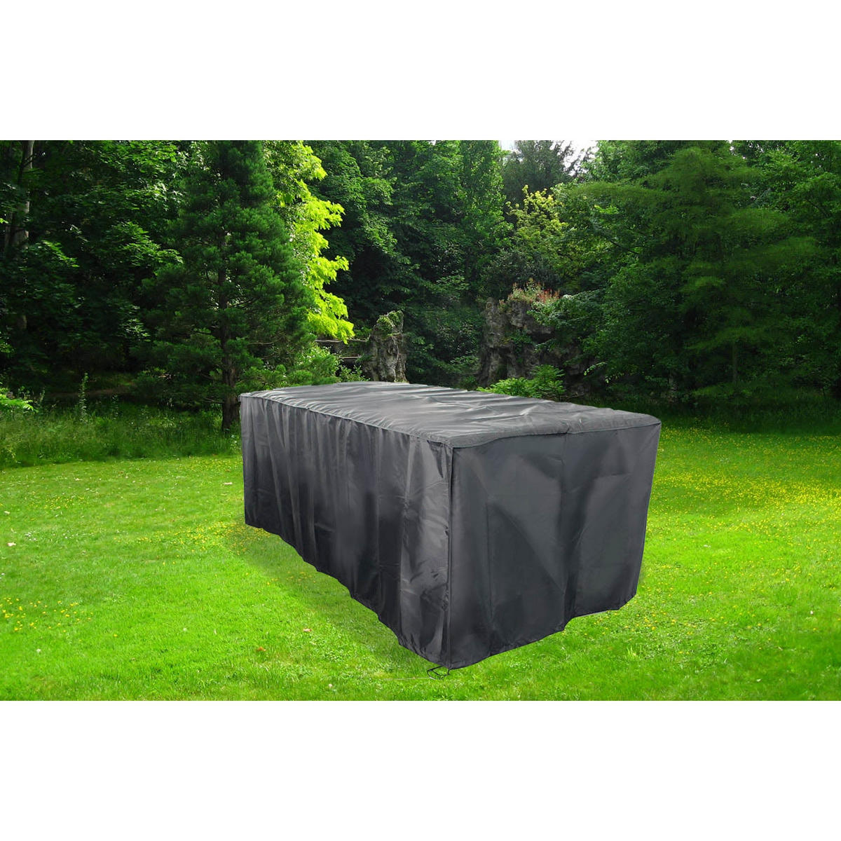 SCHUTZHÜLLE für Gartenmöbel Obal Schwarz 155 x 94 x 68 cm - Schwarz, Kunststoff (94/68/155cm) - Concept Usine