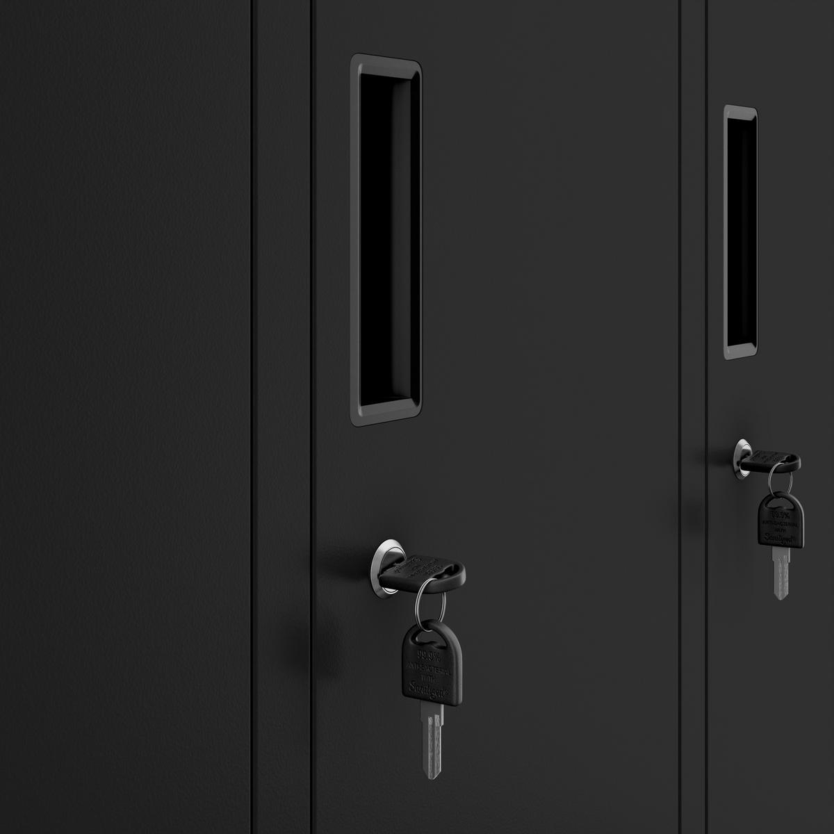 SCHLIESSFACHSCHRANK Bartek - Schwarz, Metall (136/172/45cm) - Jan Nowak