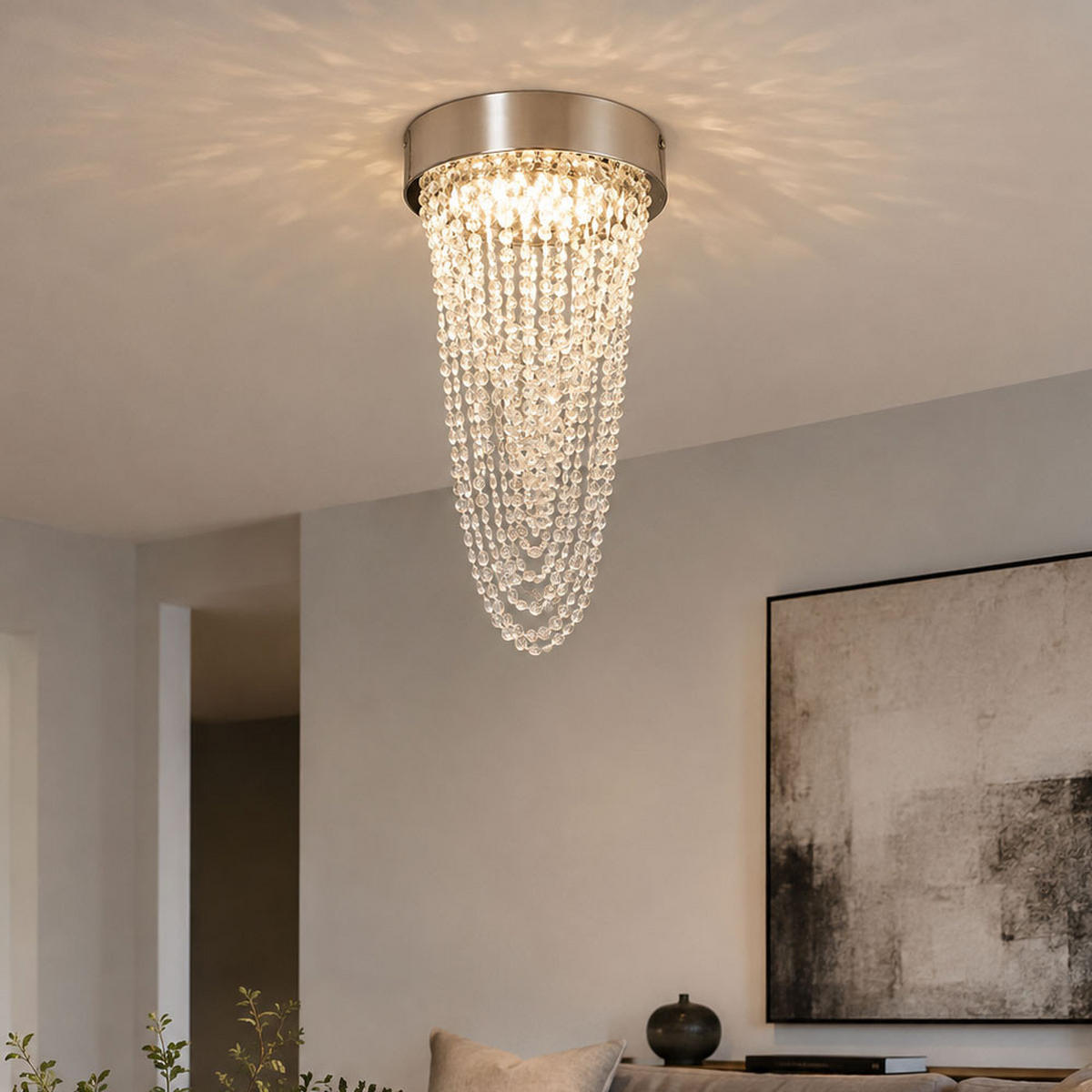 LED DECKENLEUCHTE KIRA - Klar, Metall (20/20/34cm) - Esto