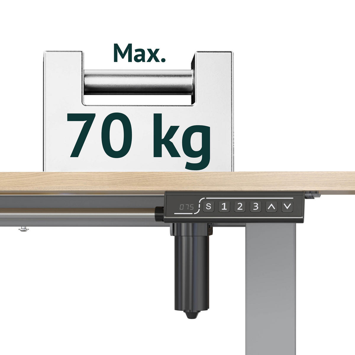 SCHREIBTISCHGESTELL Jiri Grau - Grau, Metall (58.5/135/118cm) - SVITA