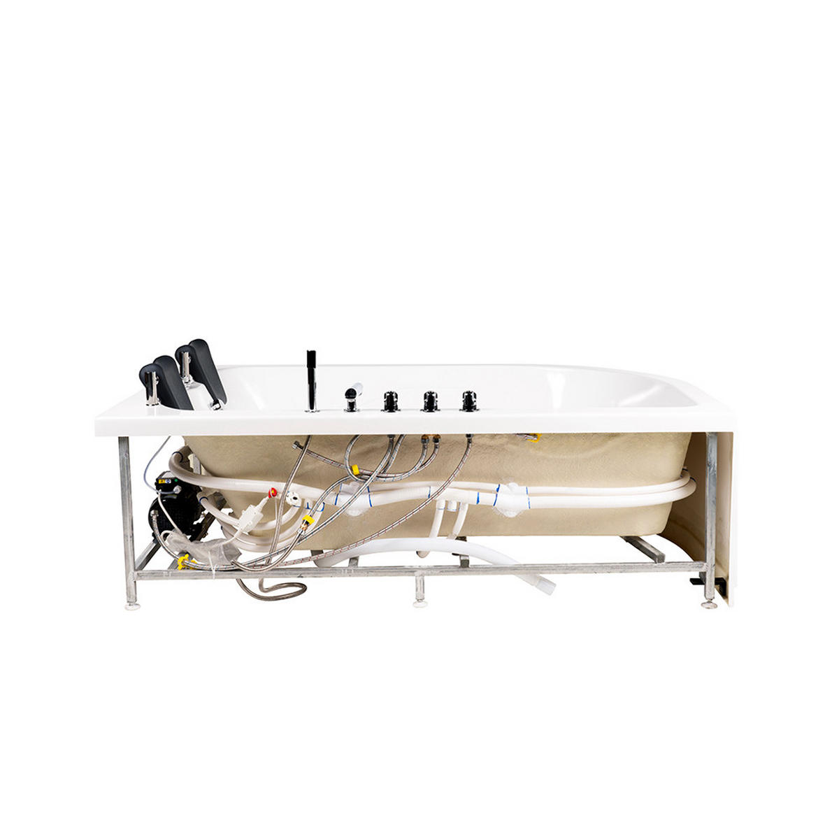 WHIRLPOOL BLUE OCEAN XL - Ausrichtung: Links - Weiß, Keramik (180/65/120cm) - Home Deluxe