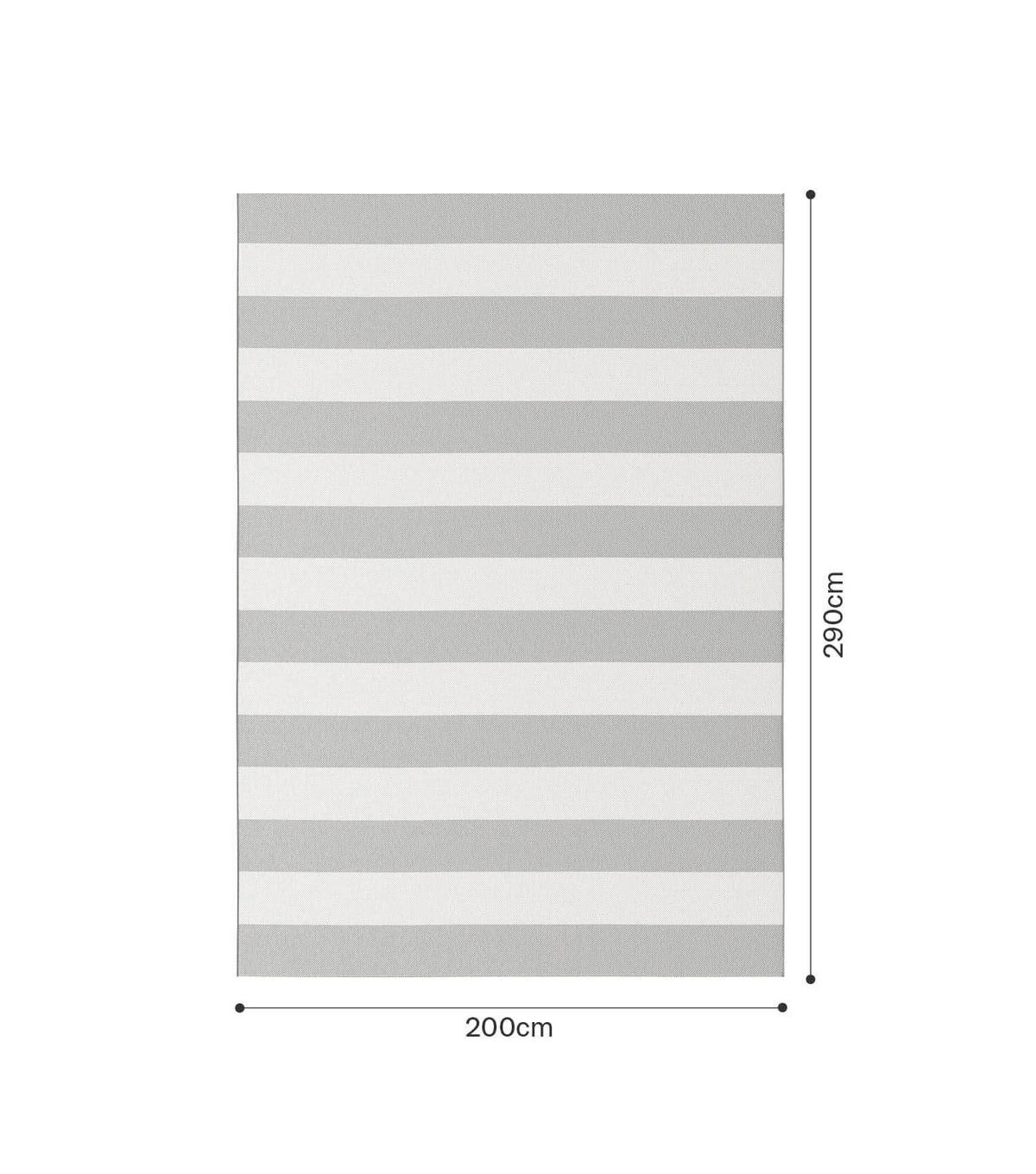 OUTDOORTEPPICH Der Gestreifte - Grau, Kunststoff (200/290cm) - Mokebo