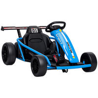 ELEKTRO-GO-KART DE-06229 mit Driftfunktion, Hupe und Musik Blau - Blau, Kunststoff/Metall (119/77/54cm) - ComfortXL