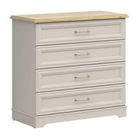 SCHUBLADENKOMMODE Anga Kaschmir / Mauvella Eiche 94 / 44 / 89,5cm - Goldfarben/Braun, Holz/Holzwerkstoff (94/90/44cm) - Feldmann-Wohnen