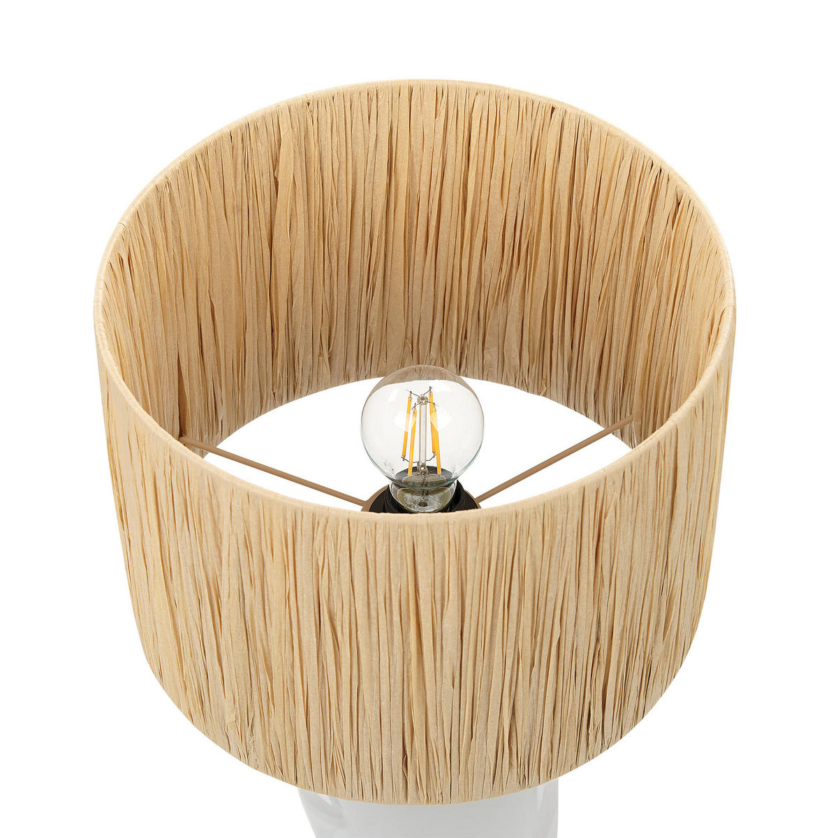 TISCHLAMPE Jubones 29/29/46 cm - Weiß, Keramik (29/29/46cm) - Beliani