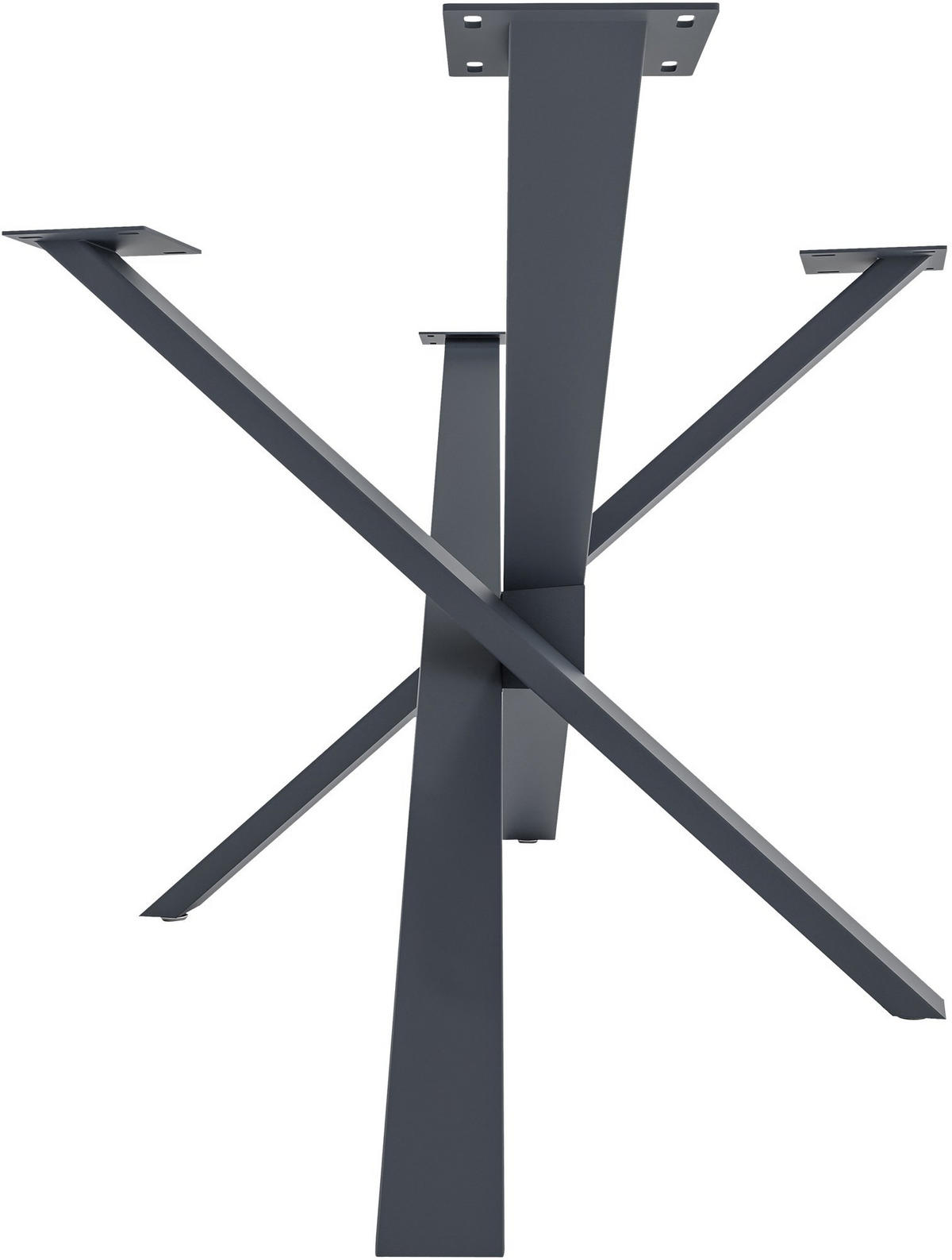 TISCHBEIN eckig 180/80/72 cm Metall grau - Grau, Metall (180/72/80cm) - CLP