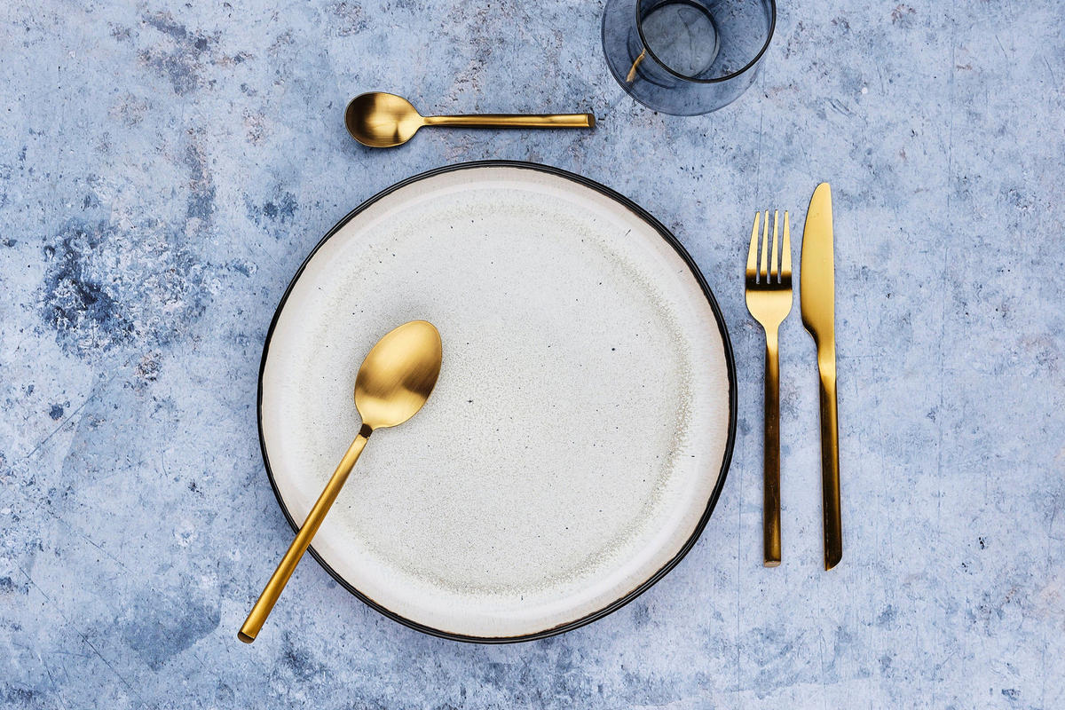 LÖFFEL 6er-Set Knut - Gold - Goldfarben, Metall - Björn