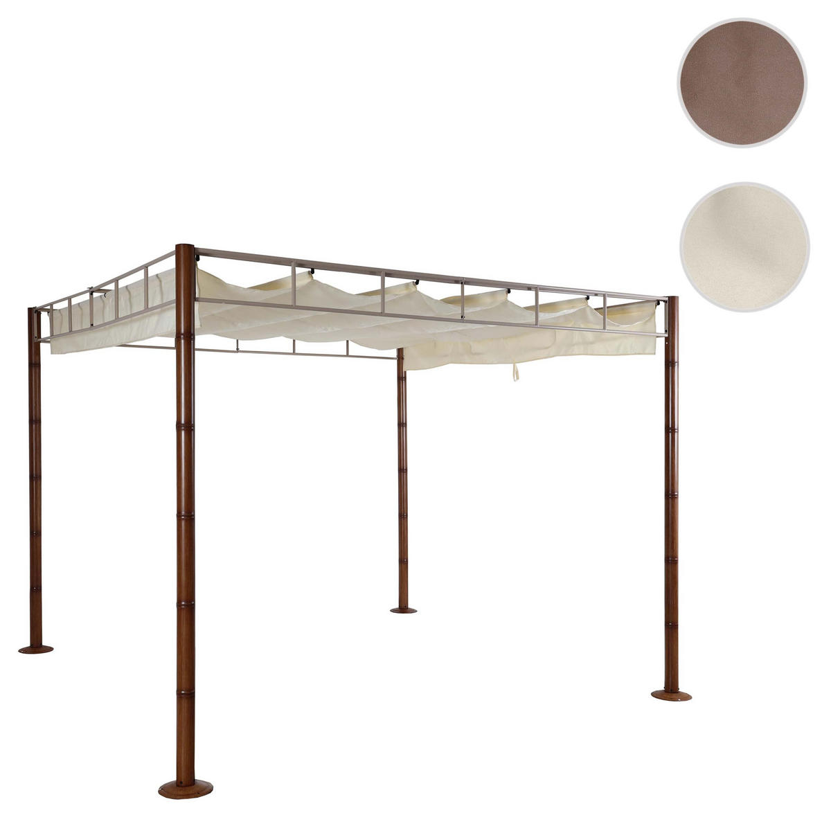 PERGOLA 220x300x300cm Creme-Weiß - Creme, Metall (300/220/300cm) - BERLINLODGE