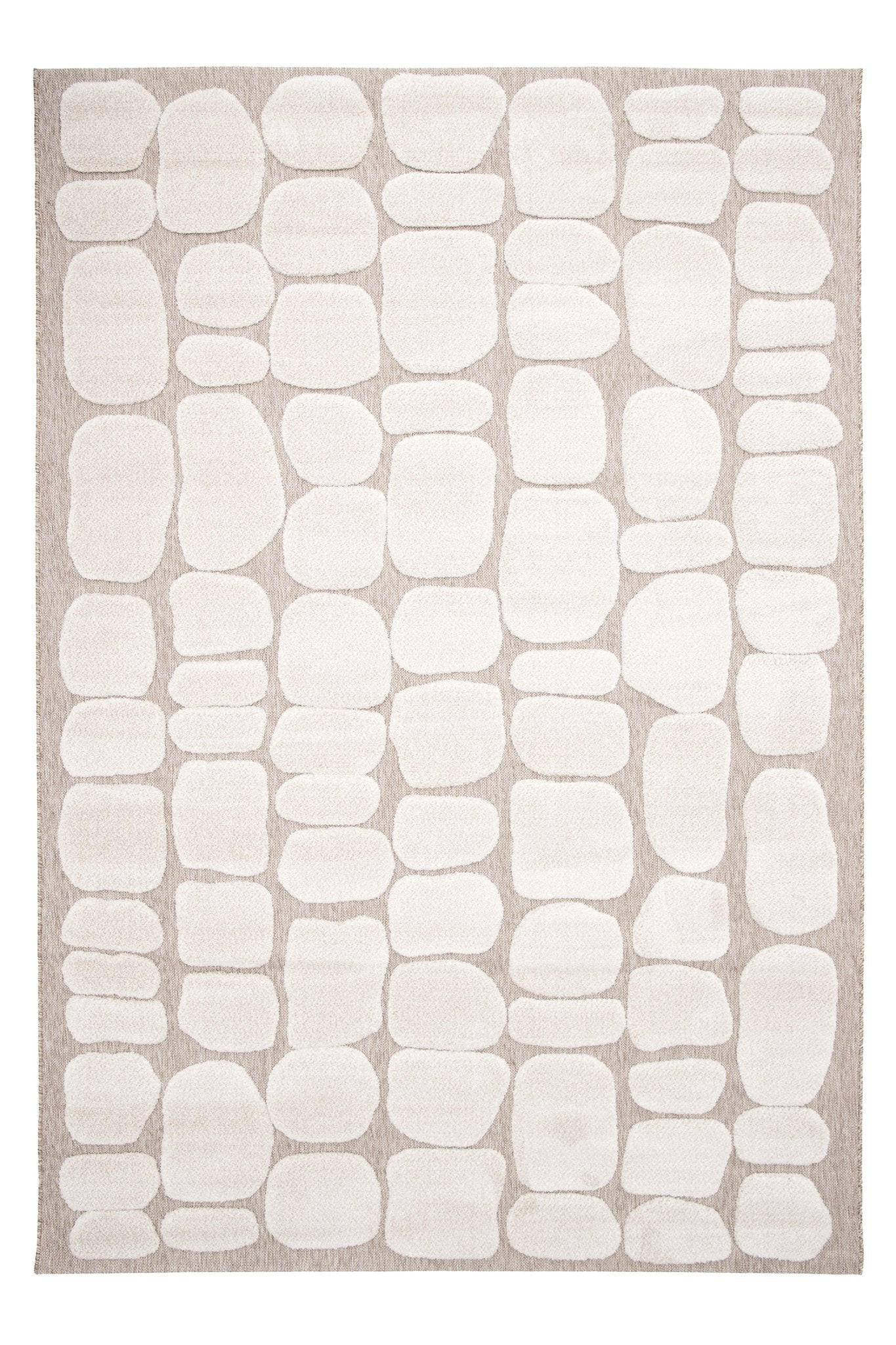 TEPPICH mit Reliefeffekt im japanischen Stil beige - Beige, Textil (160/230cm) - AFK Living