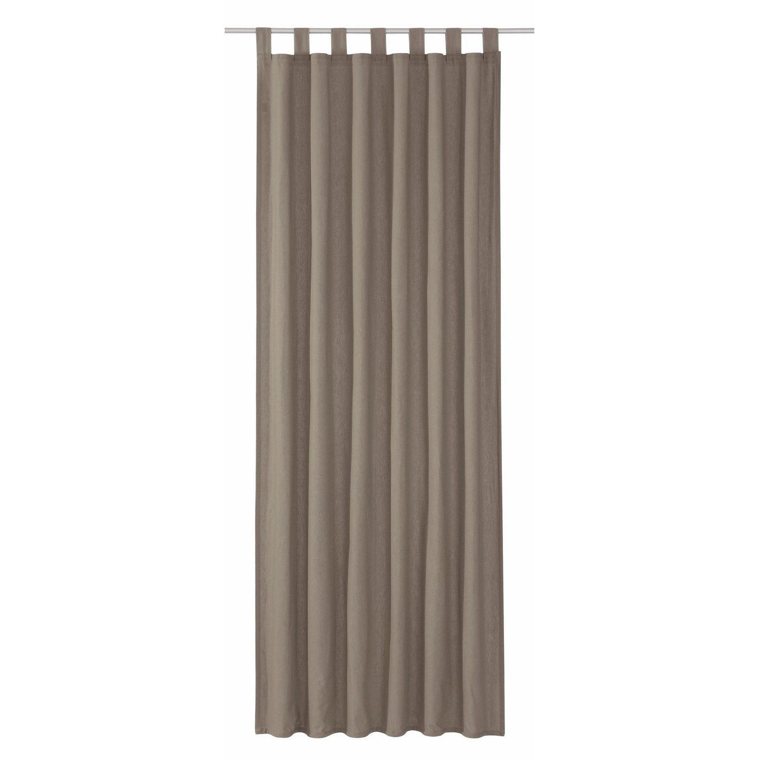 SCHLAUFENVORHANG IM UNI DESIGN DOVE Blickdicht - Grau, Textil (140/0.5/255cm) - Tom Tailor