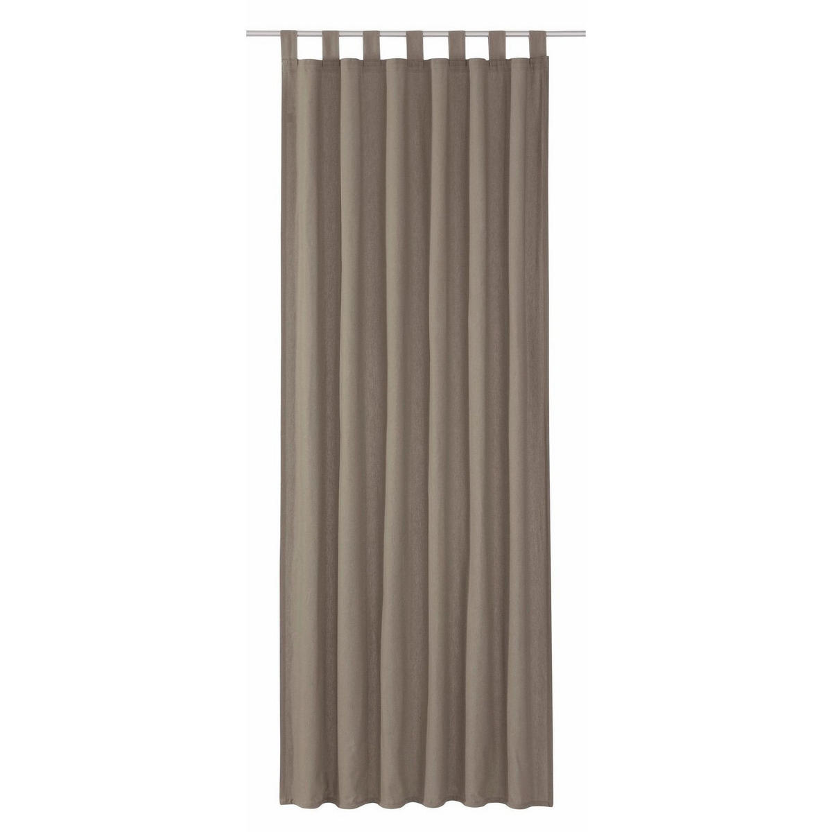 SCHLAUFENVORHANG IM UNI DESIGN DOVE Blickdicht - Grau, Textil (140/0.5/255cm) - Tom Tailor