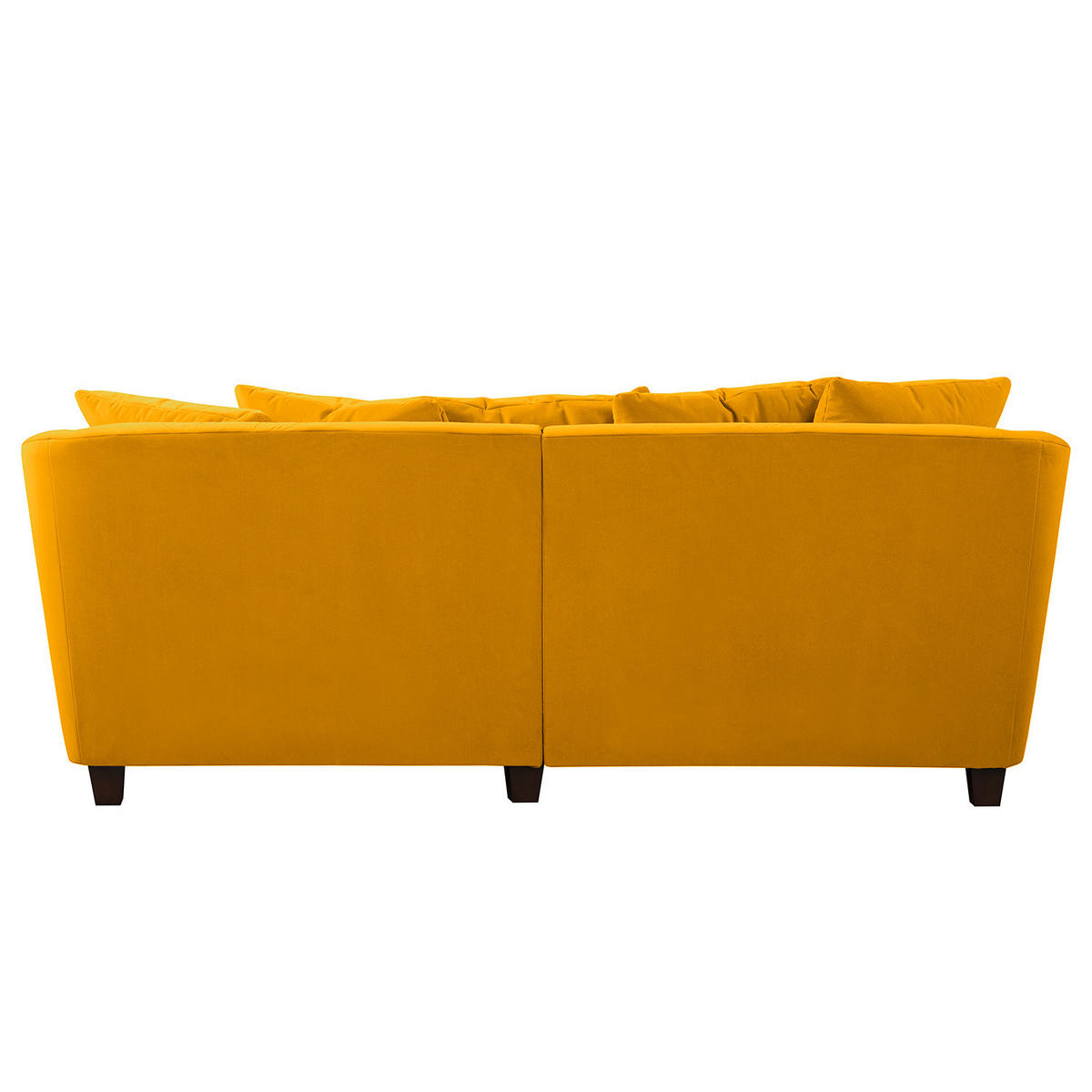 BIGSOFA - Gelb/Braun, Holz/Textil (250/80/125cm) - home24