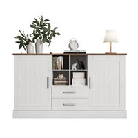 SIDEBOARD 140/40/79,5 cm aus Spanplatte mit Sanftschluss-Scharnieren Weiß/Braun - Braun, Holzwerkstoff (140/79.5/40cm) - Modenvie