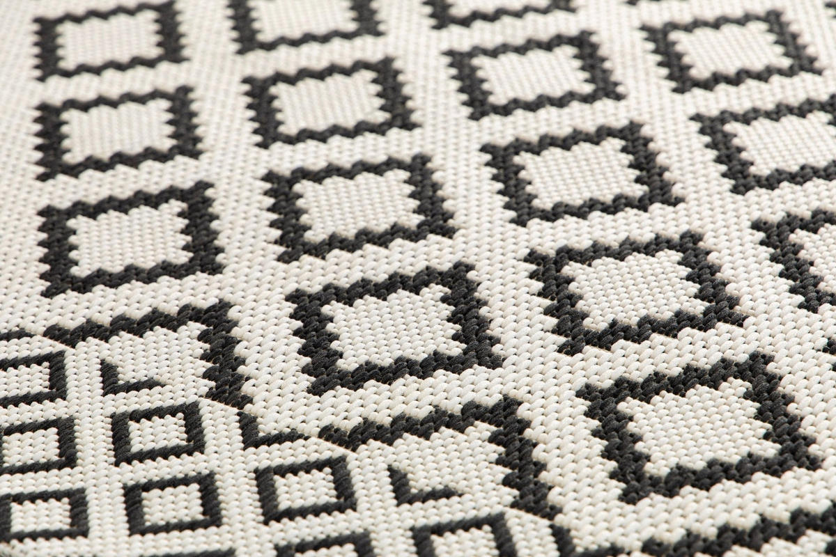 DESIGN Teppich für Innen und Außen schwarz - Schwarz, Textil (200/290cm) - AFK Living