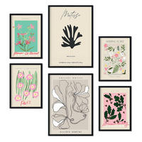 POSTER Set Mit 6 Expositions Plakaten Sammlung A3 & A4 Schwarzer Rahmen - Schwarz, Papier (29/3cm) - Nacnic