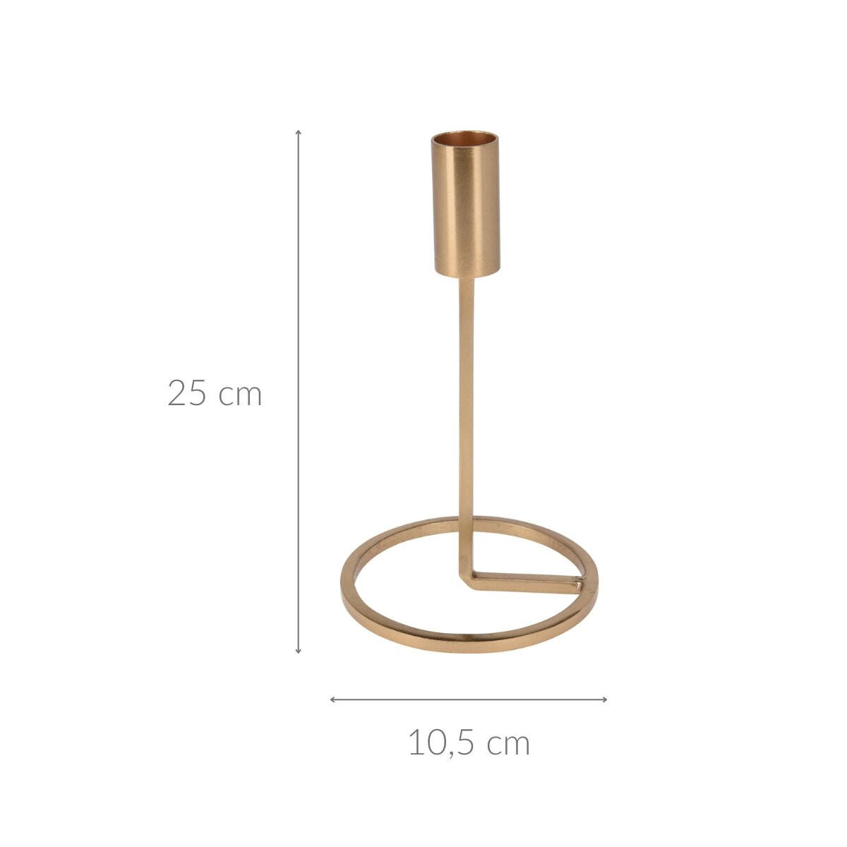 KERZENHALTER Minimalistisch 19 cm - Goldfarben, Metall (10.5/19/10.5cm) - Home Styling Collection