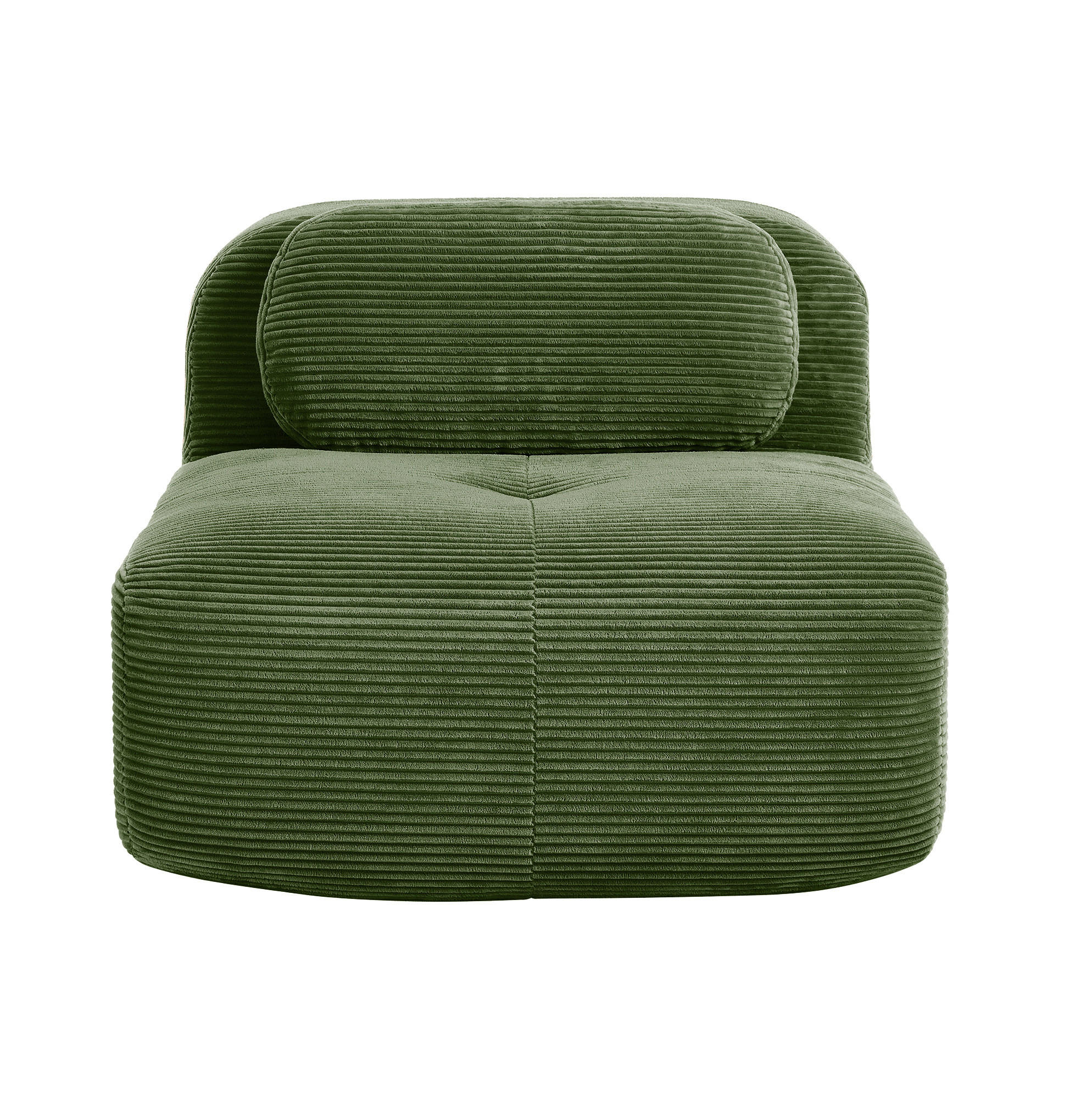 ECKSOFA 90/103/75 cm grün aus Cordstoff modular und montagefrei - Grün, Textil (103/90cm) - OKWISH