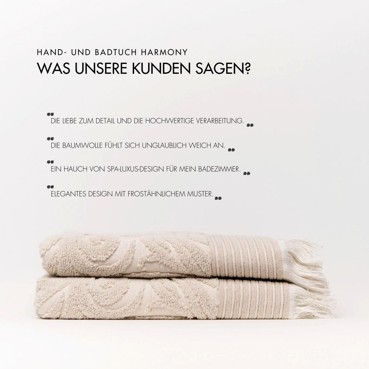 FROTTIERSET Harmony 6-teilig, Baumwolle - Beige, Textil (70/140cm) - SOWL