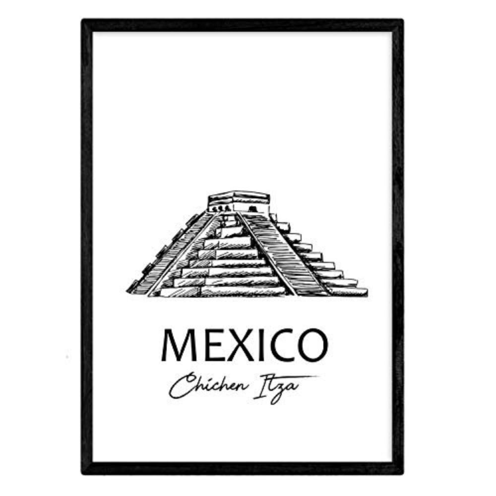 POSTER Städte Denkmäler Mexiko A4 Rahmenlos - Klar, Papier (29.7/5/21cm) - Nacnic