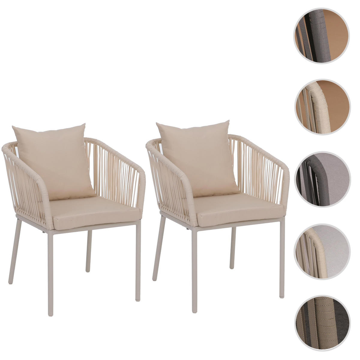 ZÁHRADNÁ STOLIČKA Krémovo biela - krémová, textil (55/75/55cm) - MCW