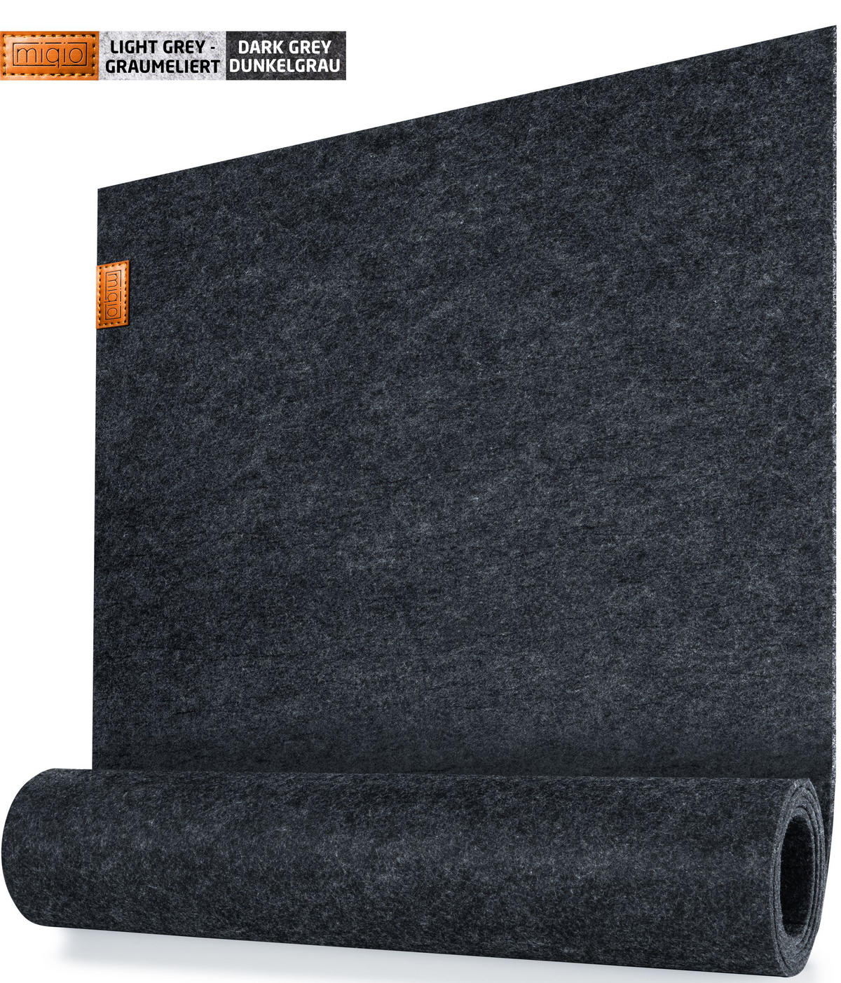 TISCHLÄUFER 100 x 30 cm - Dunkelgrau, Textil (100/30/1cm) - Miqio Design
