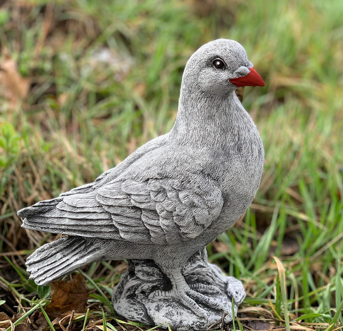 STEINFIGUR Taube frostfest wetterfest Gartenfigur - Grau, Stein (10/22/22cm) - stoneandstyle