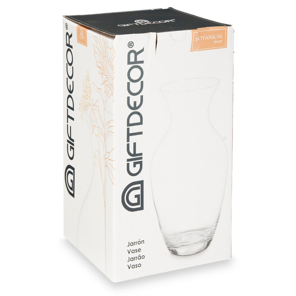 GLASVASE Karaffe Sina 26 cm - Transparent, Glas (13/26cm) - Giftdecor