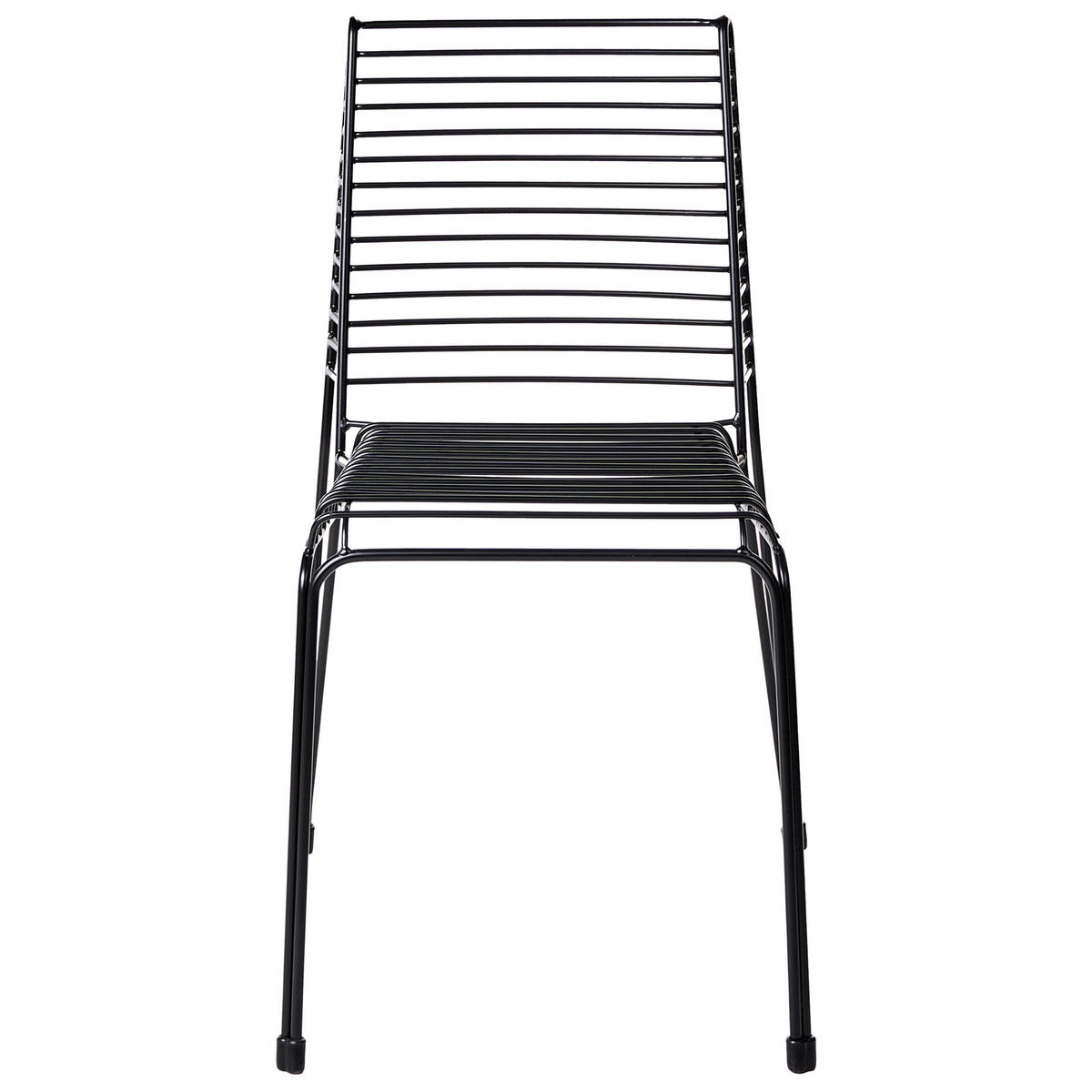GARTENSTUHL 2er-Set Metall Schwarz Chieve - Schwarz, Metall (49/80/57cm) - Beliani