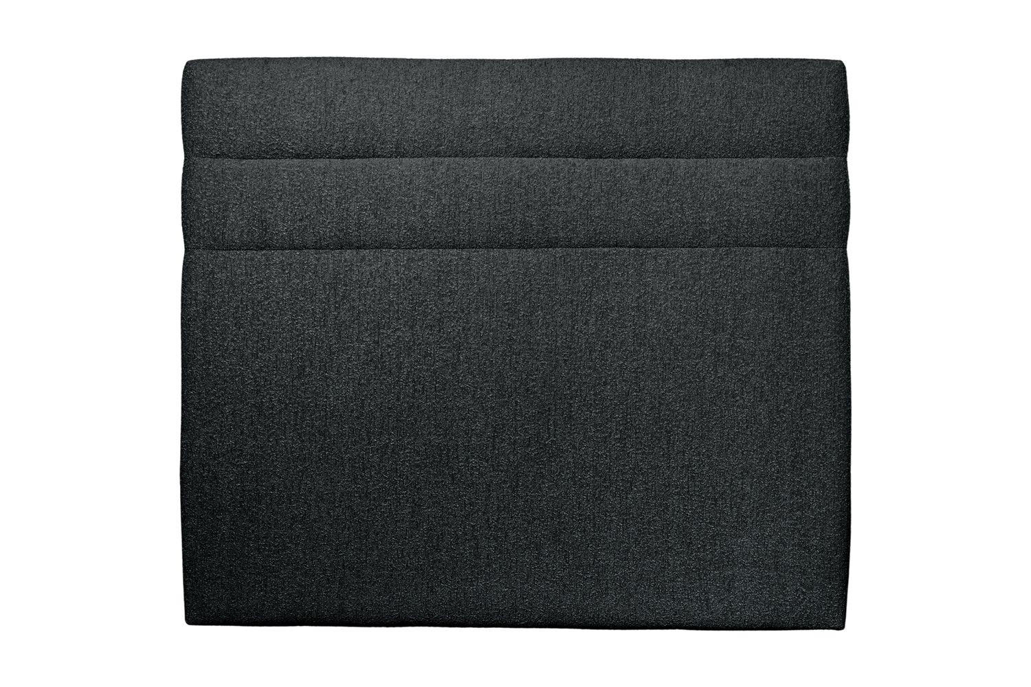 KOPFTEIL Modell Linien – Schwarzer Bouclé-Stoff 160 cm - Beige/Schwarz, Holz (160/120/10cm) - Sommeil de Plomb