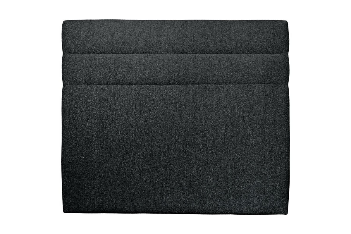 KOPFTEIL Modell Linien – Schwarzer Bouclé-Stoff 150 cm - Beige/Schwarz, Holz (150/120/10cm) - Sommeil de Plomb