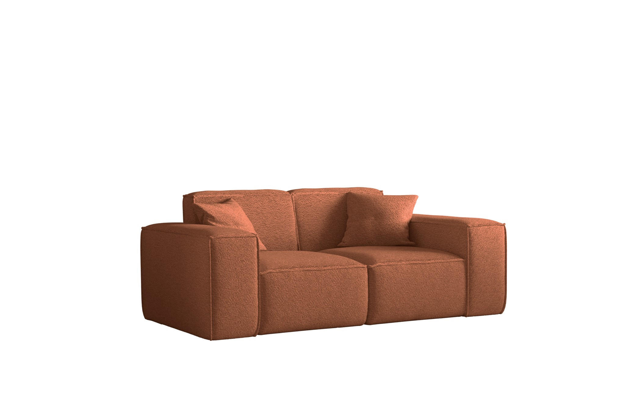 SOFA Celes Premium 2-sitzer Ascot Bukla - Kupferfarben, Holzwerkstoff/Textil (186/73/88cm) - Fun Möbel