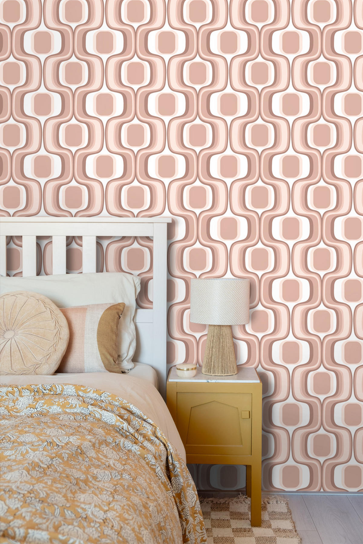 TAPETE Retro-Ornamente 50 x 900 cm - Pink, Papier (50/900cm) - ESTAhome