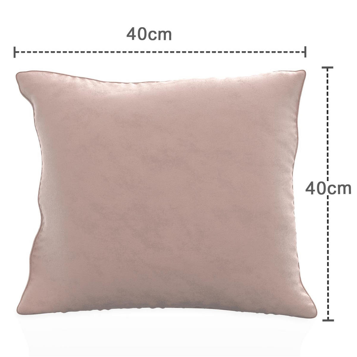 KISSENHÜLLEN-SET (2-tlg.) 40/40 cm (Rosa) - Rosa, Textil (40/40cm) - Intirilife