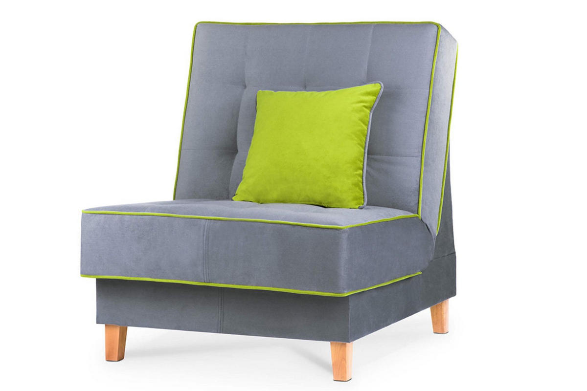KLAPPSESSEL DOZER einem kleinen Bettkasten, Hellgrau - Hellgrau, Textil (80/94/93cm) - KONSIMO®
