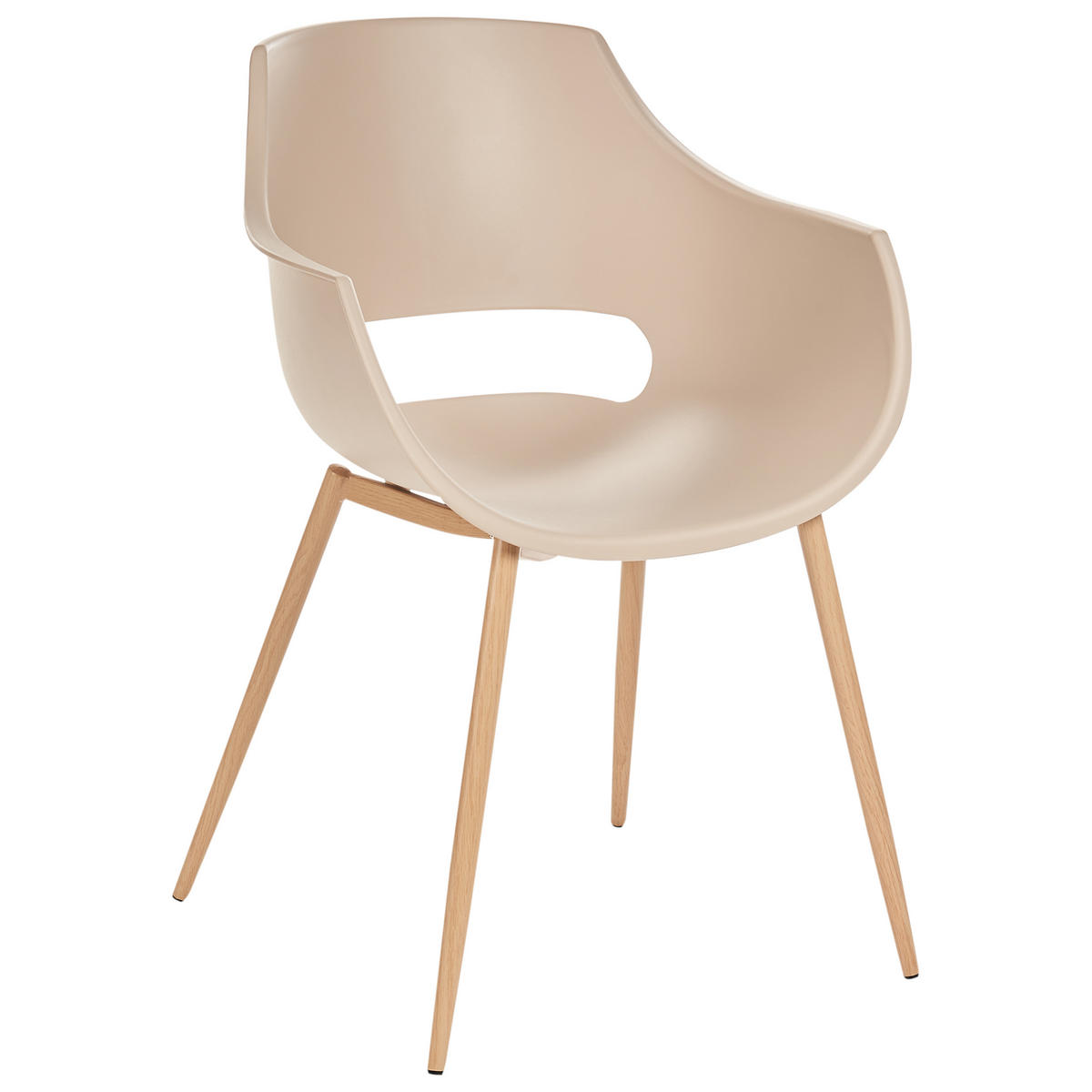 ESSZIMMERSTUHL 4er-Set Beige Millers - Beige, Kunststoff (55/82/60cm) - Beliani