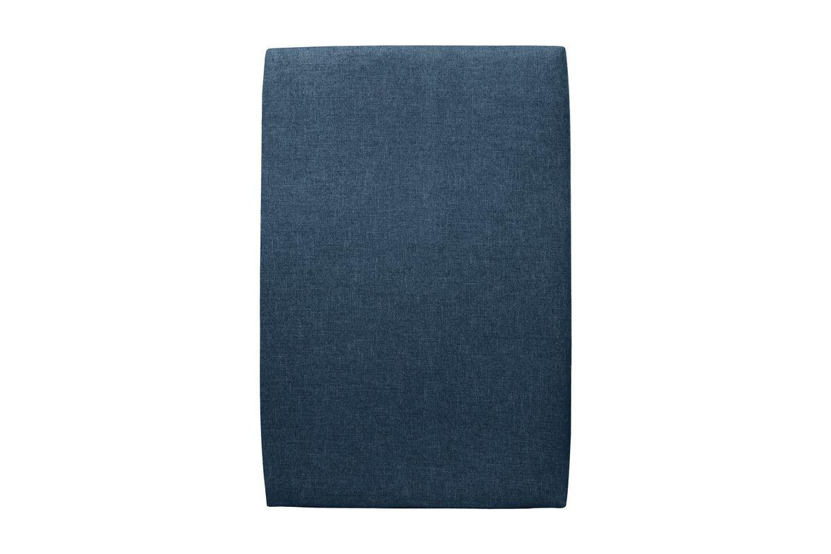 KOPFTEIL gepolstertes – ozeanblauer Stoff - 90 cm - Beige/Dunkelblau, Karton/Holz (90/120/10cm) - Sommeil de Plomb