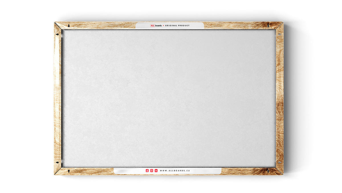 MAGNETTAFEL MetalBoard, MASSIVHOLZ 60×40 cm - Braun, Metall (60/40/1.8cm) - ALLboards