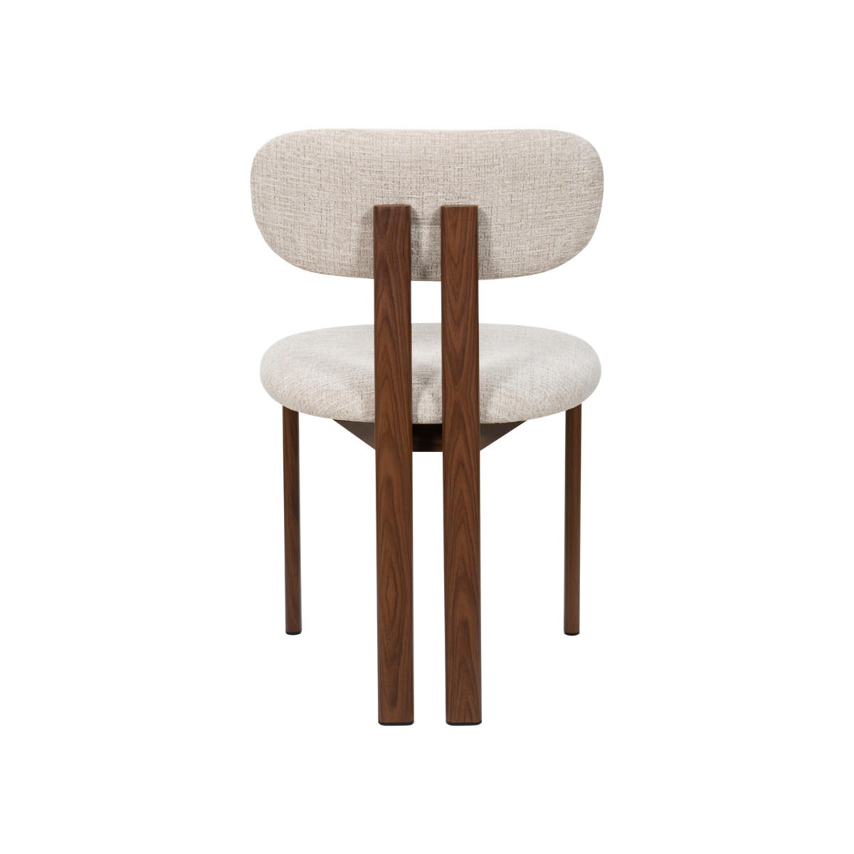 ESSZIMMERSTUHL 2er Set aus Stoff, beige/walnuss - Beige, Textil (51/81/53cm) - Giga Meubel