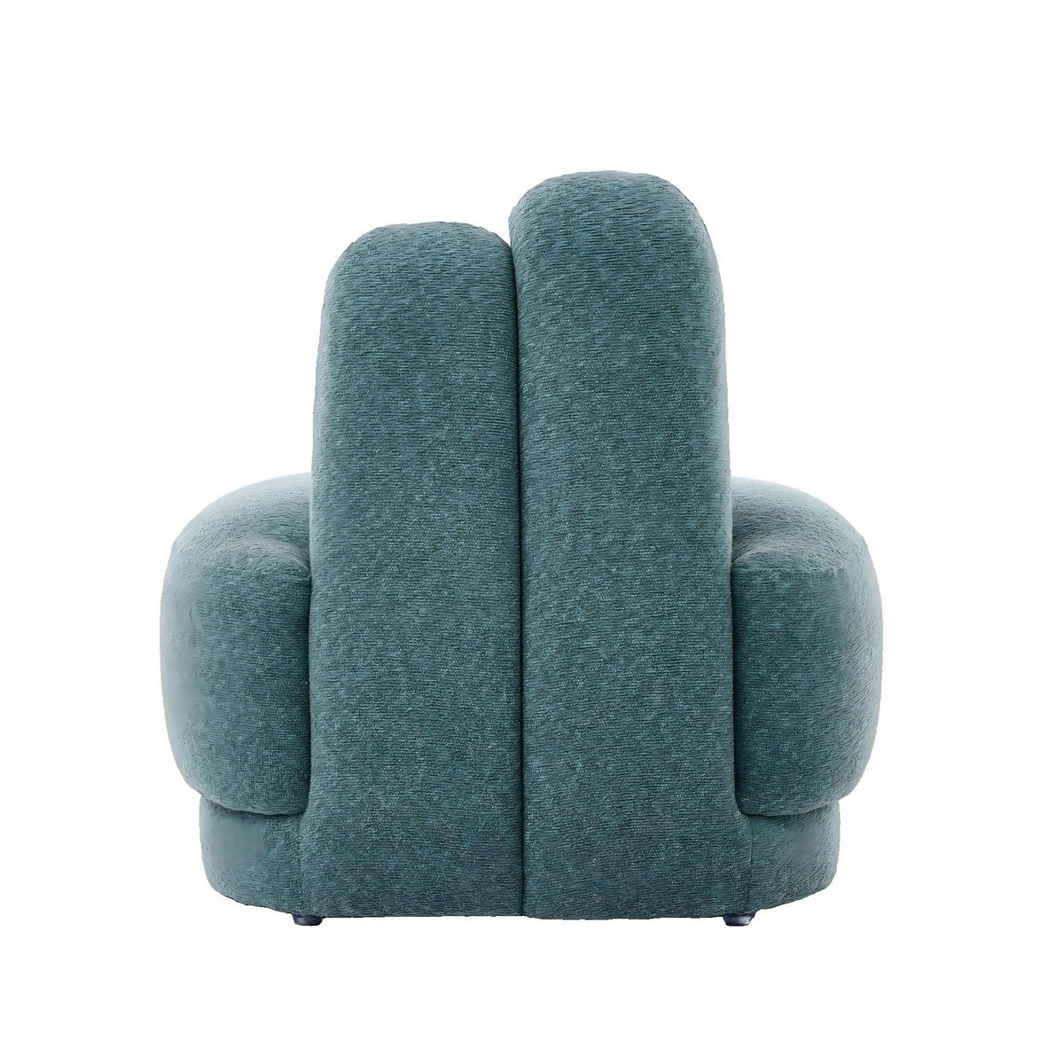 OTTOMAN Bunny-ear tyg stoppad med kaninöron - Grön, Textil (54/54/41.5cm) - Urban Meuble