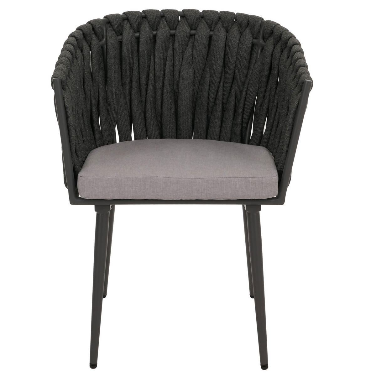 ESSZIMMERSTUHL Dunkelgrau, Hellgrau 2er-Set - Dunkelgrau/Hellgrau, Textil (61/82/57cm) - MCW