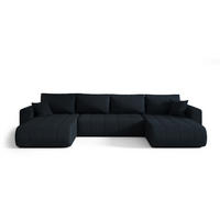 WOHNLANDSCHAFT Camila In Wind - Blau, Holzwerkstoff/Textil (384/85/175cm) - Fun Möbel