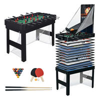 SPIELTISCH Schwarz 20 in 1 - Multicolor, Holzwerkstoff/Kunststoff (60/107/81cm) - Relaxdays