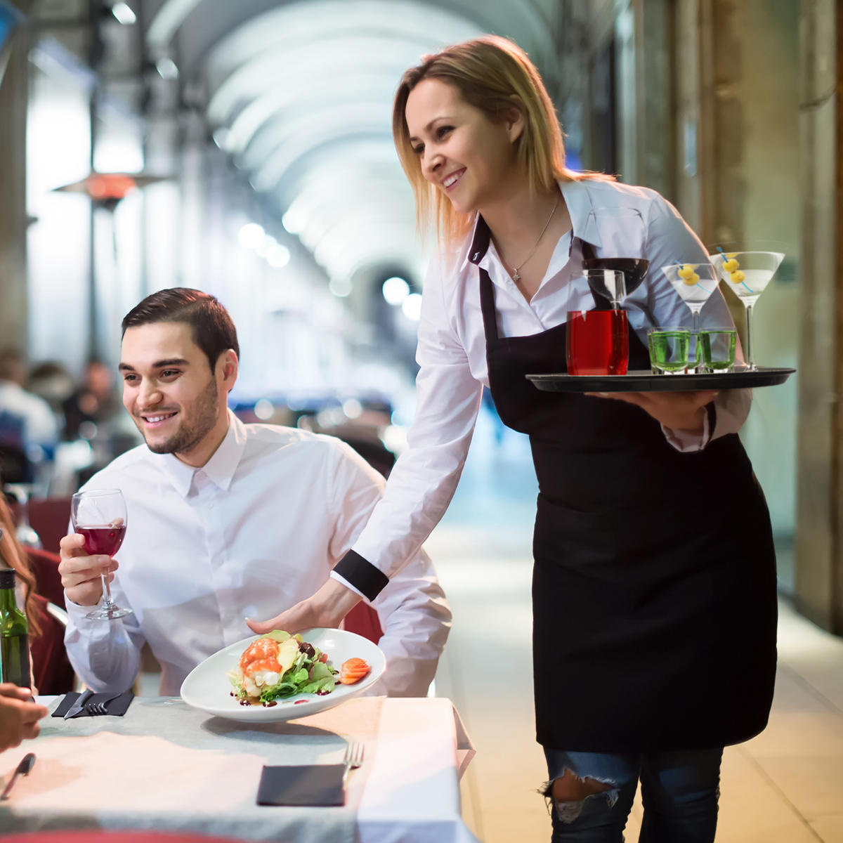 GASTROTABLETT - Schwarz, Kunststoff (35/2/35cm) - Relaxdays