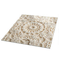 TISCHPLATTE 50x50 cm – Spitzenstruktur - Weiß, Glas (0.4/50/50cm) - Wallfluent